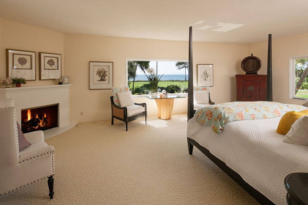 1685 Fernald Point Lane master bedroom, a Montecito beachfront home