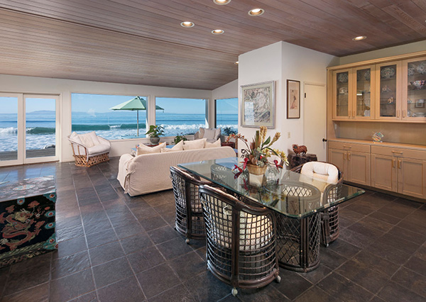 2940 Solimar Beach Drive dining room, a beachfront home along the Rincon