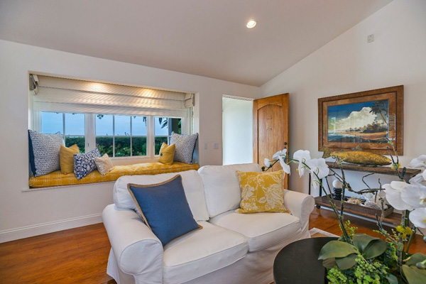 1130 Channel Drive living room, a beach home on Butterfly Beach in Montecito